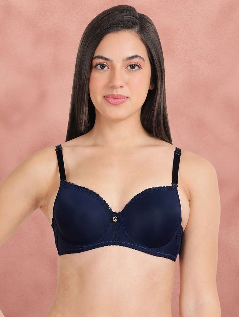 navy blue nylon t-shirt bra