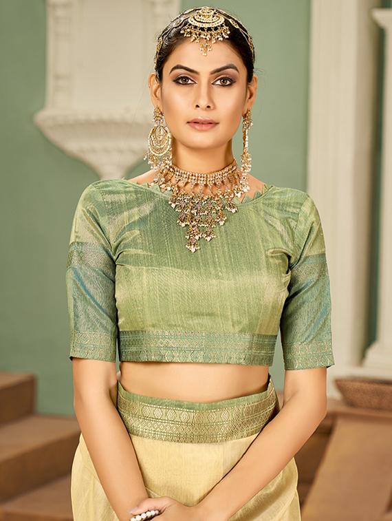 off white jacquard embroidered saree - 21221242 - Standard Image - 2