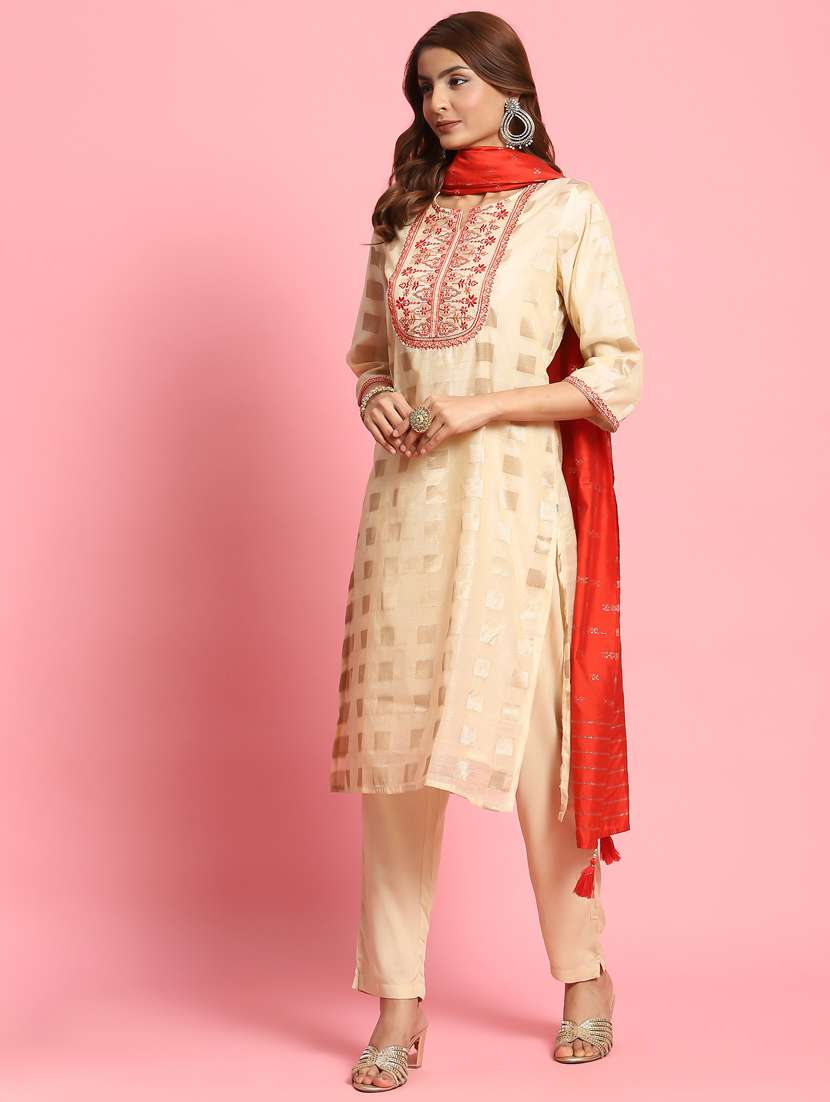 women embroidered kurta pant set with dupatta - 21221634 - Standard Image - 2