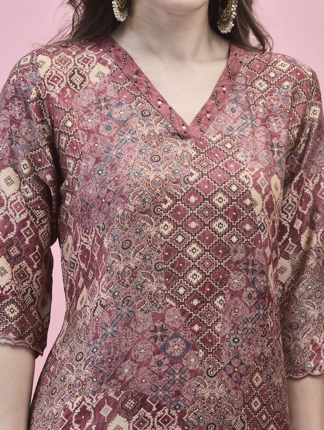 women printed kurta pant set with dupatta - 21221812 -  Standard Image - 7