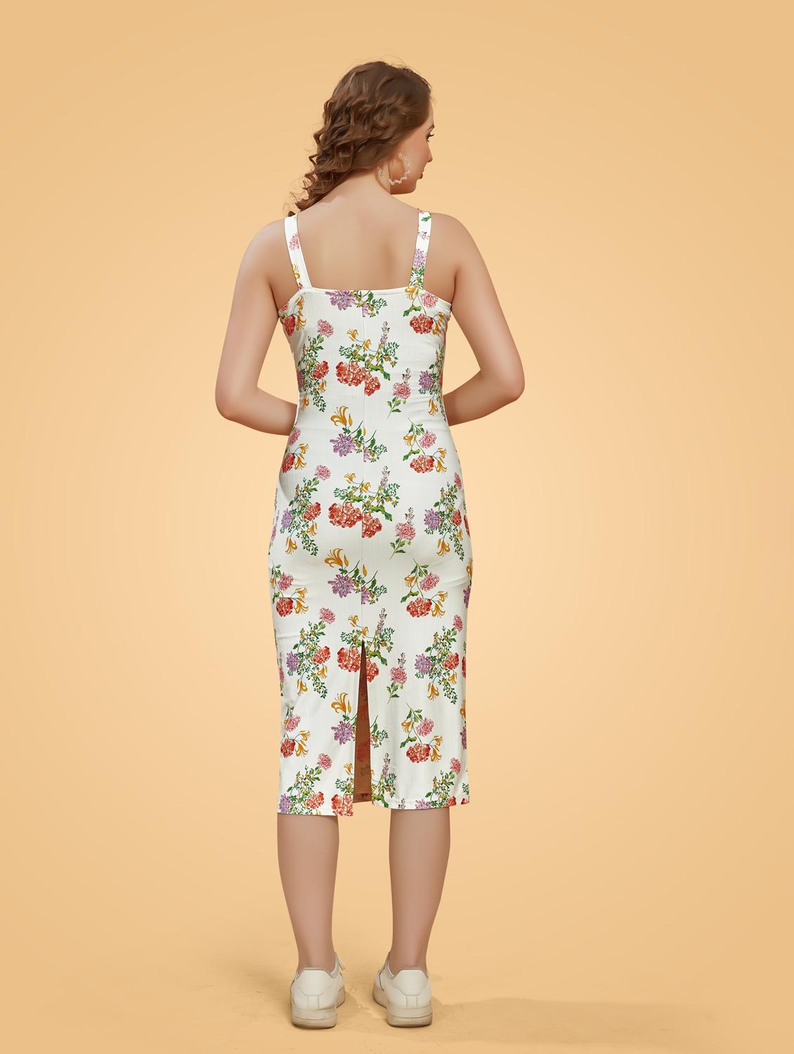 women sleeveless printed bodycon dress - 21222146 - Standard Image - 2