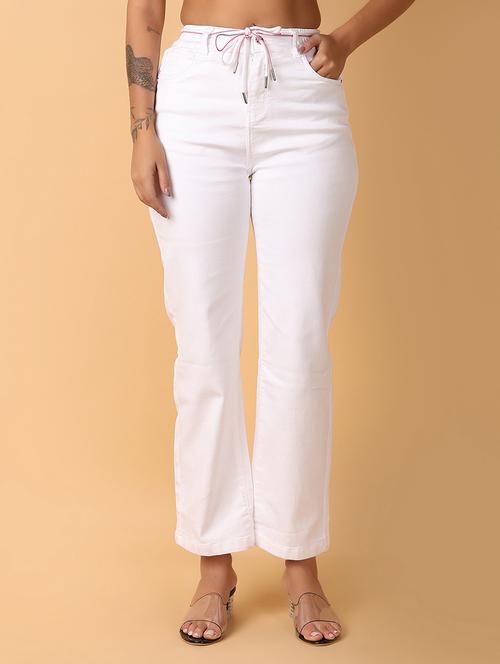 white solid ankle length jean - 21222350 -  Standard Image - 0