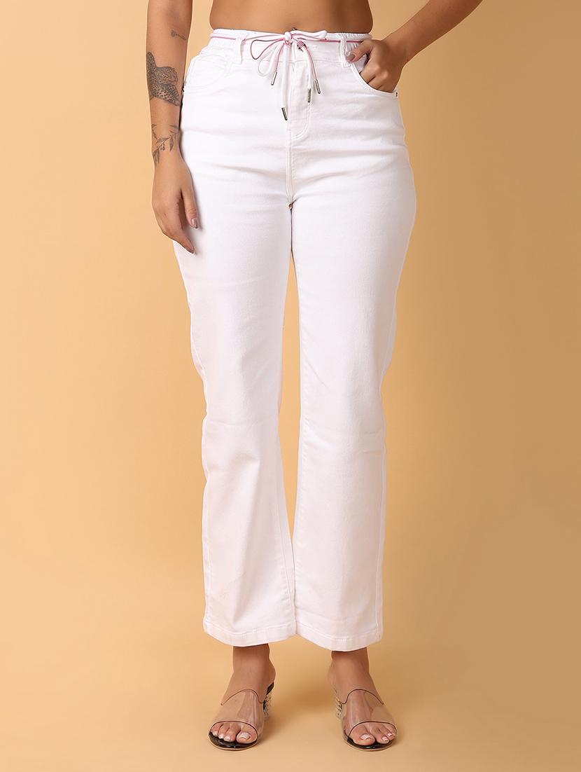 white solid ankle length jean - 21222350 -  Zoom Image - 0