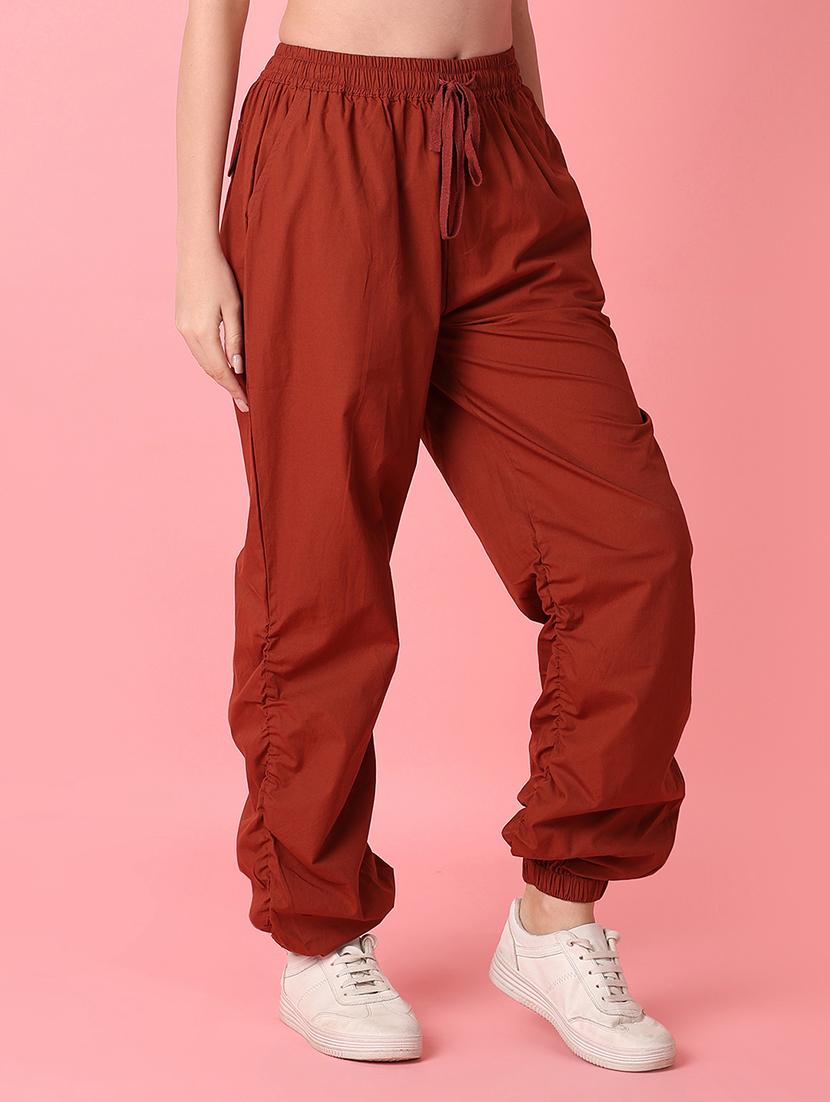 brown solid wide leg trouser - 21222824 - Standard Image - 2