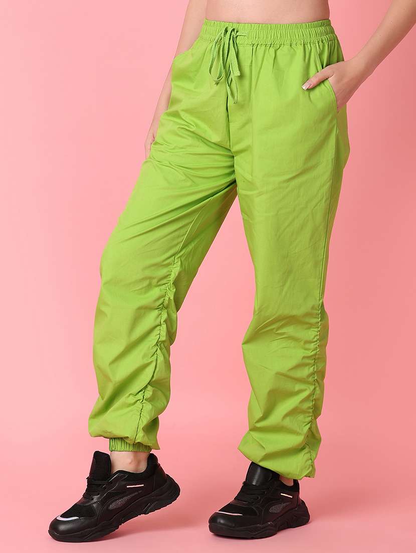 women solid high rise relaxed fit jogger - 21222826 -  Standard Image - 2