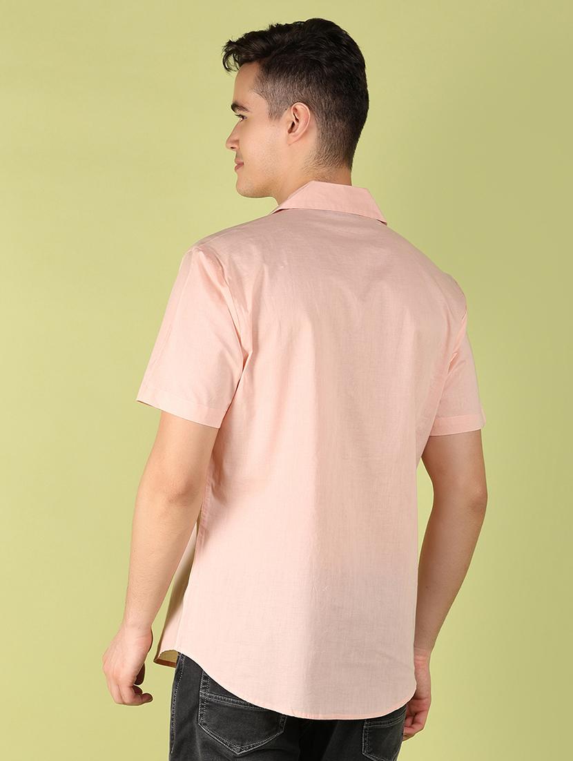 pink solid casual shirt - 21222858 - Standard Image - 2