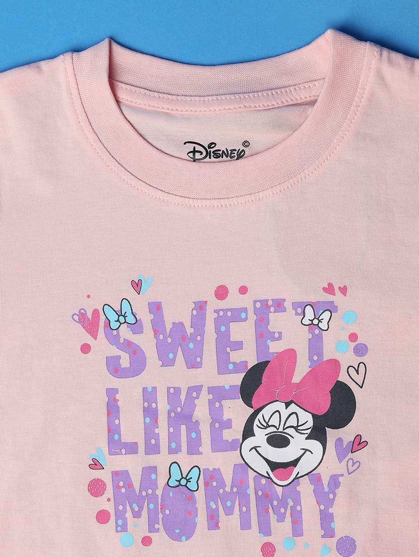 girls printed round neck t-shirt & shorts set - 21222890 -  Standard Image - 2