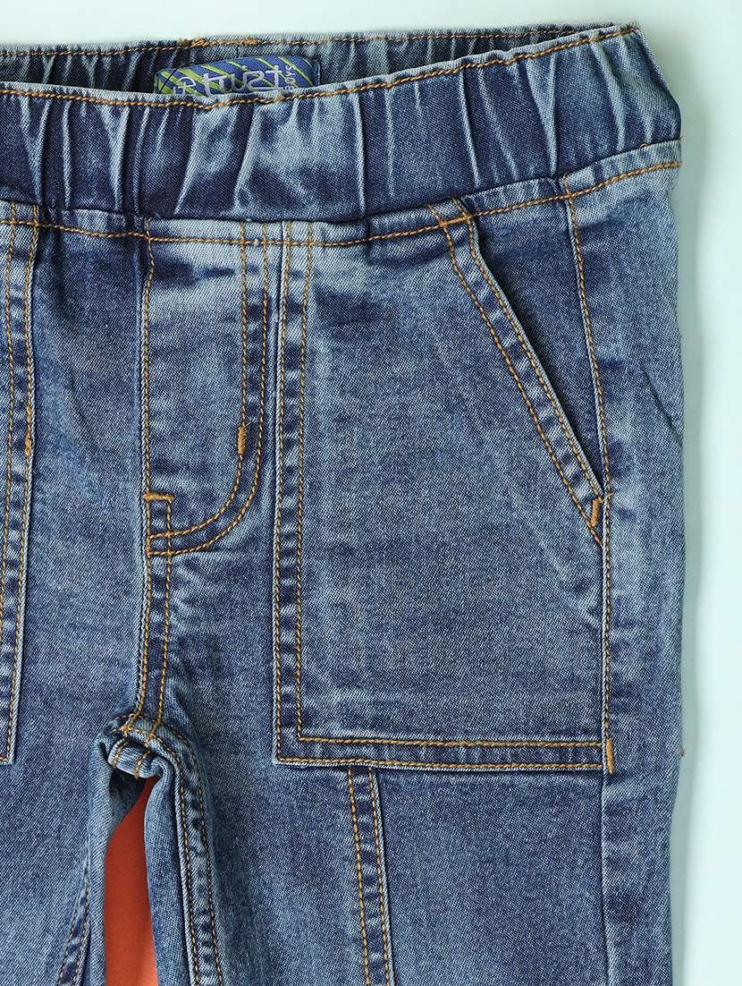 blue cotton plain jean - 21222896 -  Standard Image - 2