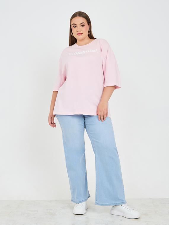 women chest print short sleeves t-shirt - 21223548 - Standard Image - 2