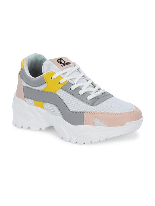 multi colored synthetic laceup casual shoes - 21223651 - Standard Image - 0