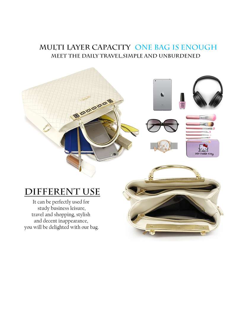 cream leatherette (pu) handbag - 21223654 -  Standard Image - 2