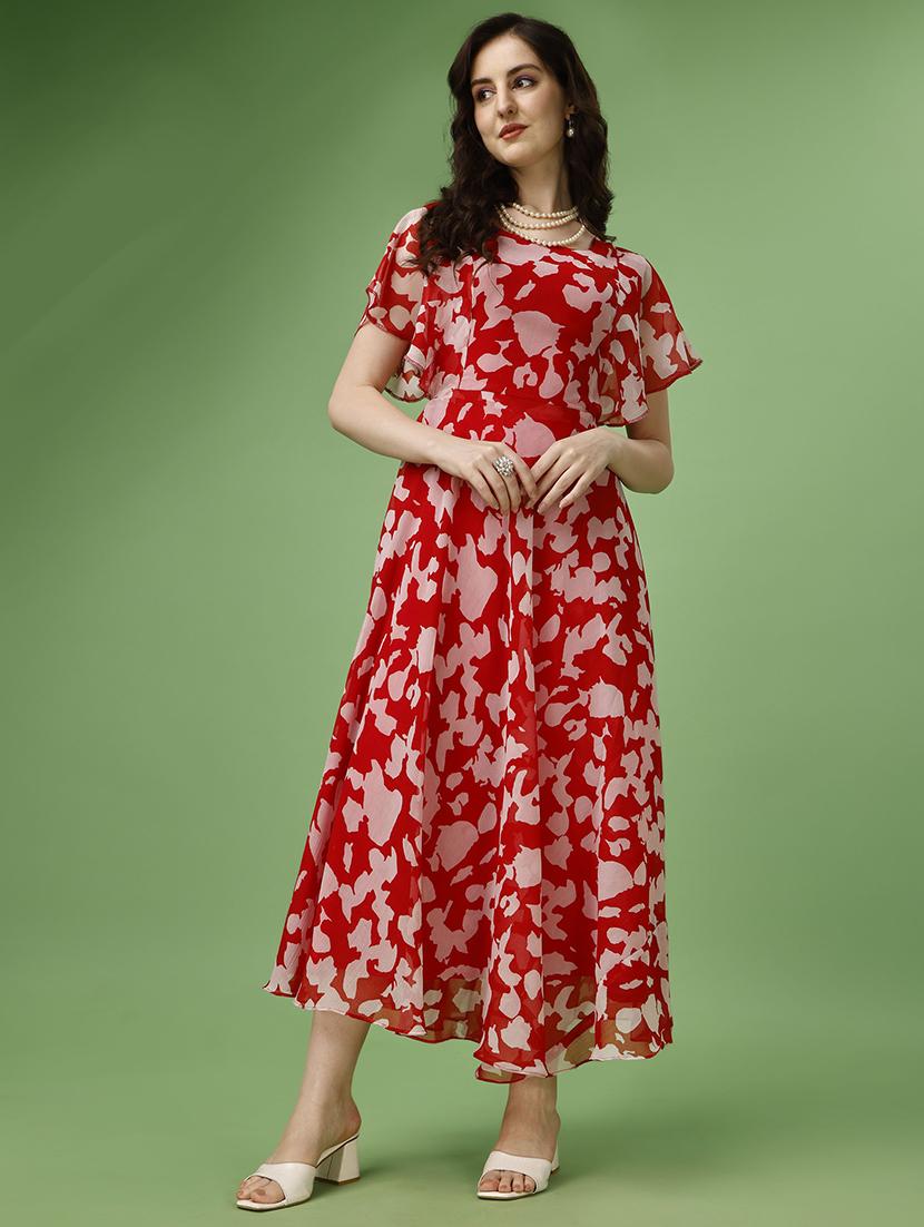 women floral printed fit & flare dress - 21223672 - Zoom Image - 0