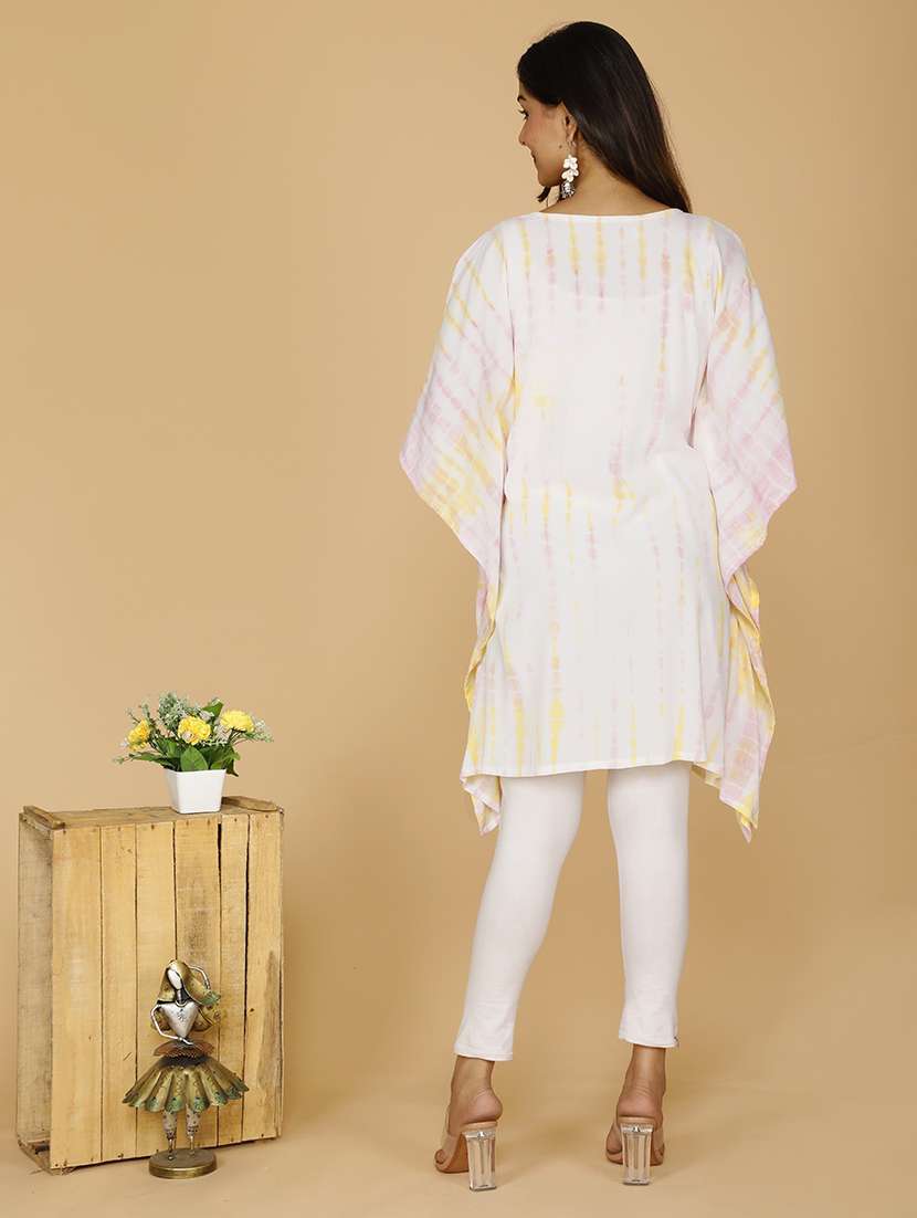 women tie & dyed relaxed fit kaftan tunic - 21223818 -  Standard Image - 2