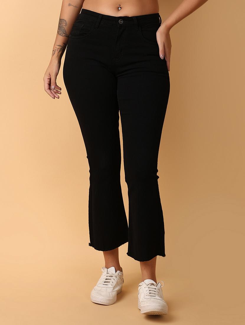 women black denim jeans