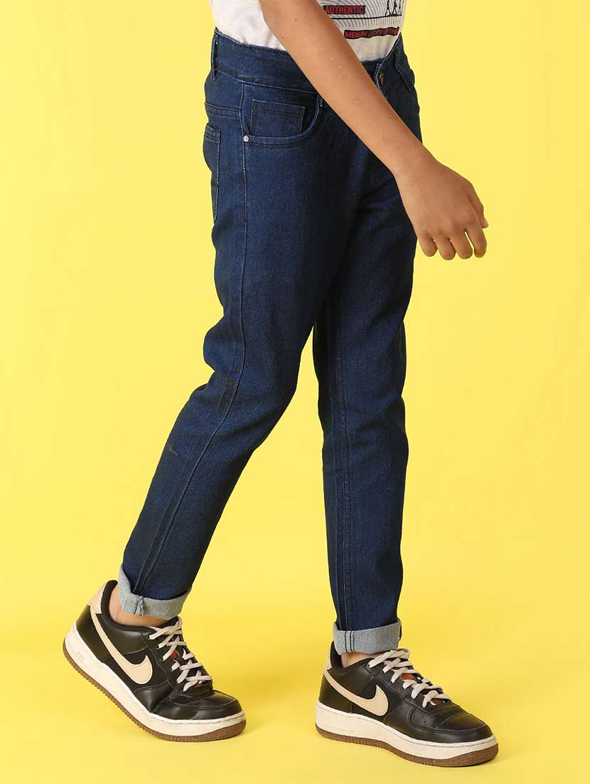 boys mid rise plain jeans - 21224483 -  Standard Image - 2