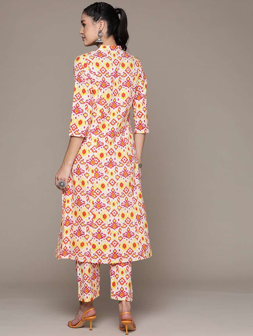 women three quarter sleeve printed co-ord set - 21224784 -  Standard Image - 2