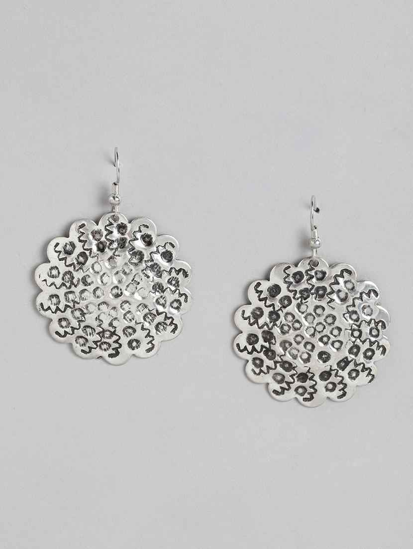 silver metal drop earring - 21225047 - Zoom Image - 0