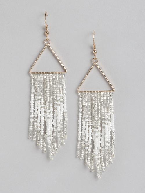 gold metal drop earring - 21225059 -  Standard Image - 0
