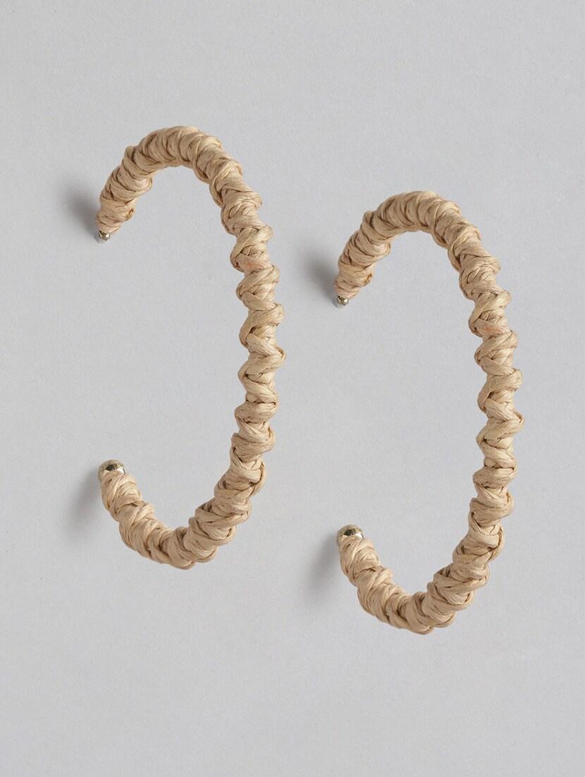 beige metal hoop earring - 21225062 - Zoom Image - 0