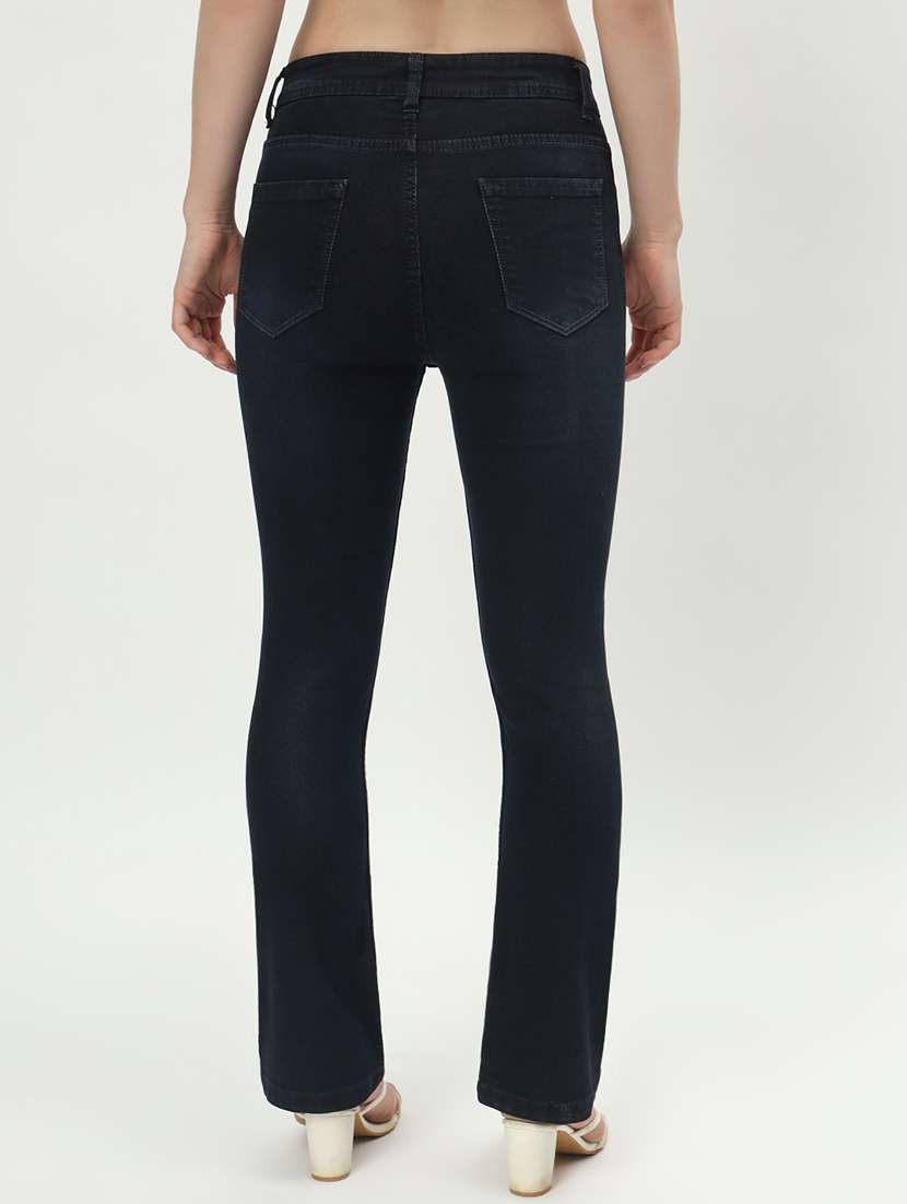 women solid plain mid rise jean - 21225067 - Standard Image - 2