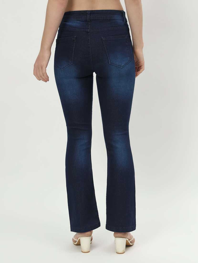 women solid plain mid rise jean - 21225068 - Standard Image - 2