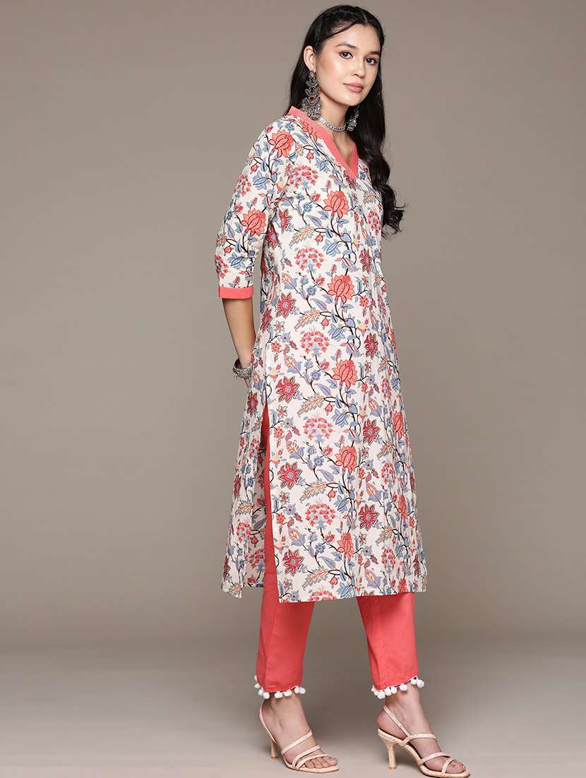 peach kurta palazzo set  - 21225087 -  Standard Image - 2