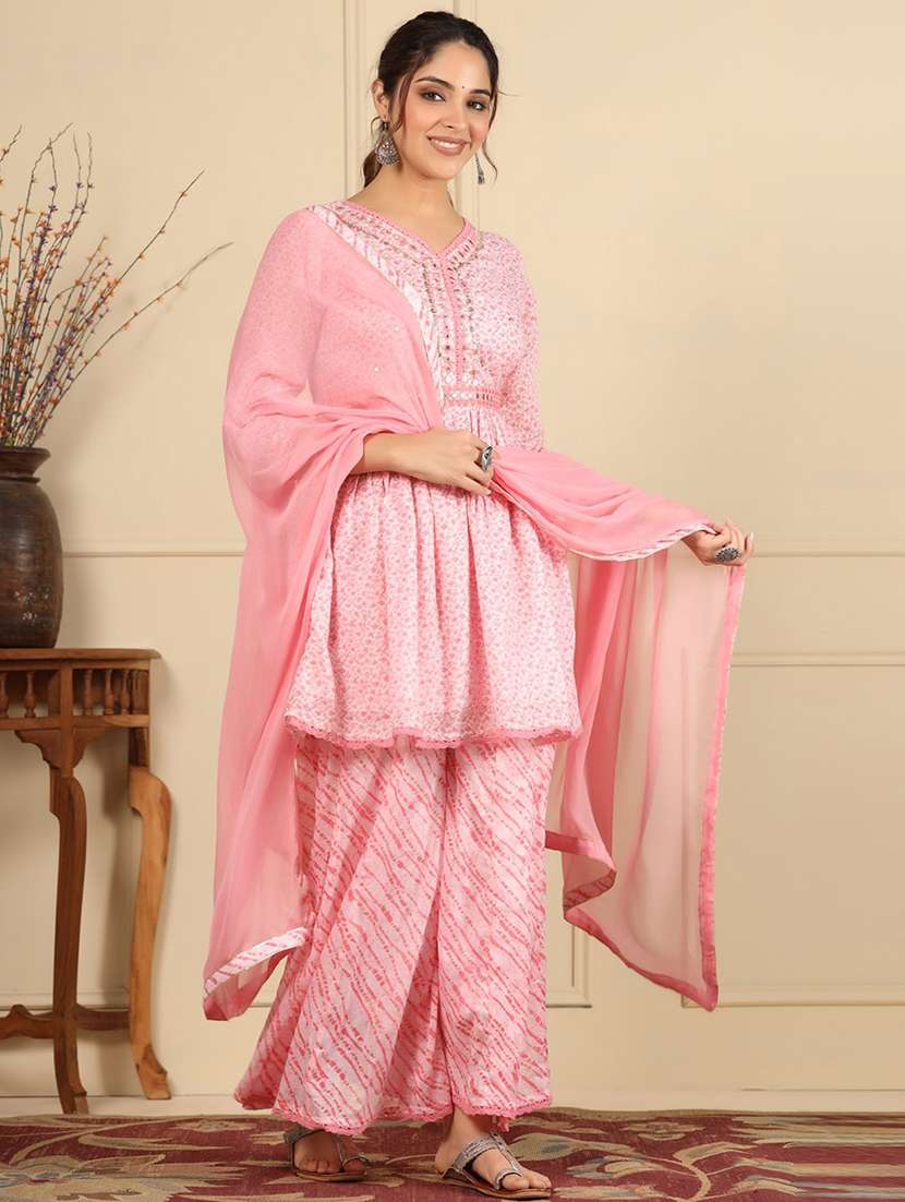 women kurta sharara set with dupatta - 21225115 - Standard Image - 2