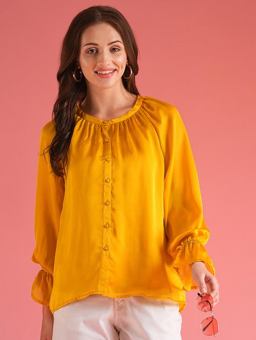 women solid raglan sleeves shirt top - 21225184 -  Standard Image - 0