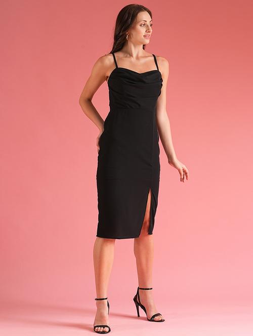 globus women black straight strappy shoulder sheath party dress - 21225837 - Standard Image - 0