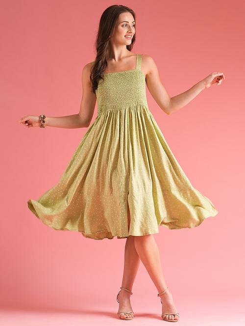 women polka doted sleeveless fit & flare dress - 21225843 -  Standard Image - 0