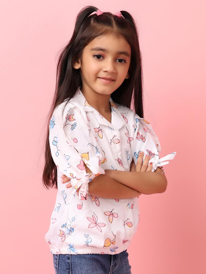 girls white cotton top - 21227011 - Standard Image - 2