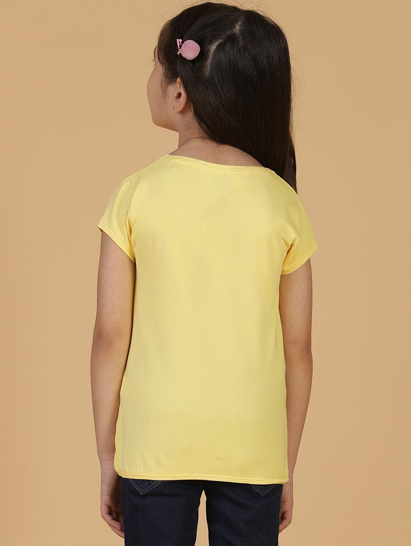 girl front print round neck tee - 21227060 - Standard Image - 2