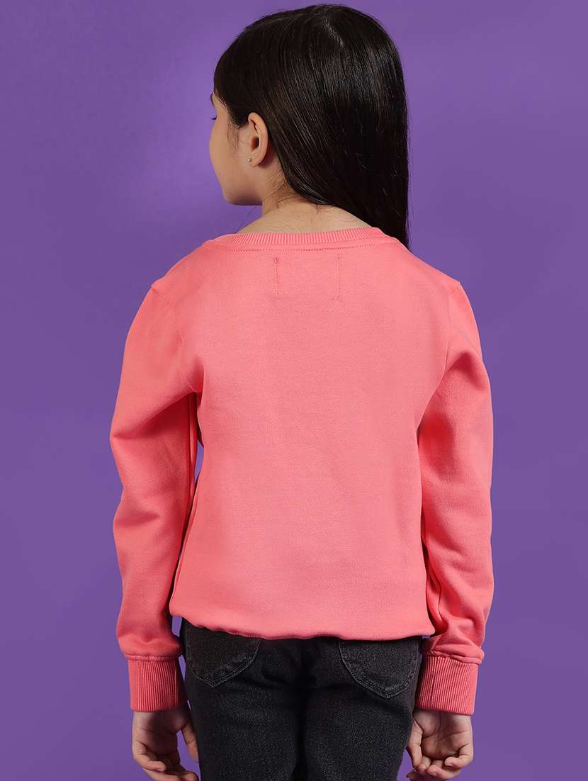 pink cotton front print sweatshirt - 21227067 -  Standard Image - 2