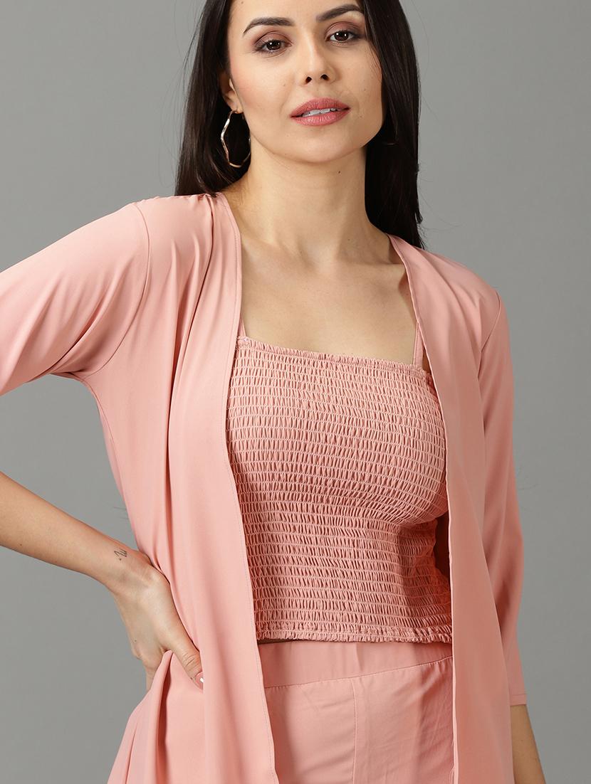 women pink polyester top and trouser co-ord set - 21227085 - Standard Image - 7