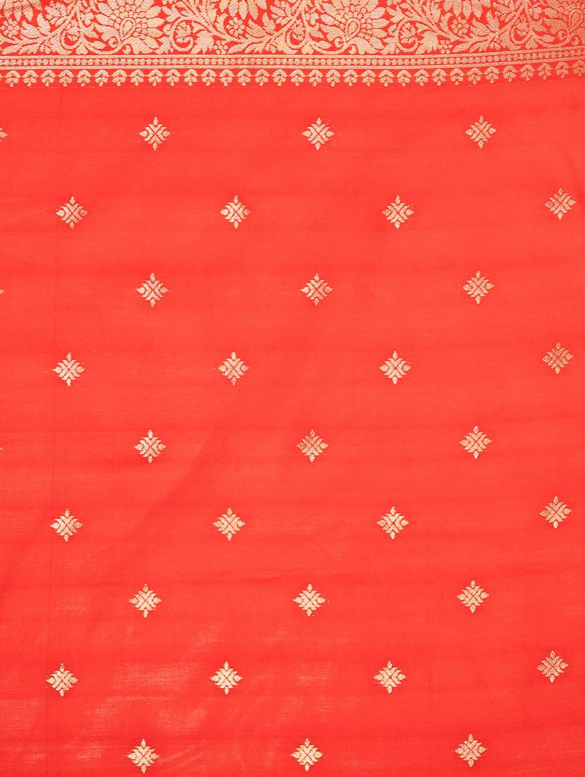 orange art silk kanjivaram saree with blouse - 21227278 - Standard Image - 2