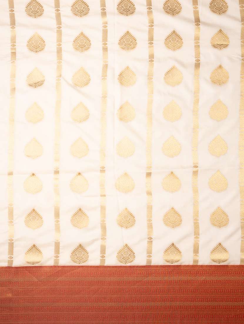 off white art silk kanjivaram saree - 21227371 - Standard Image - 2