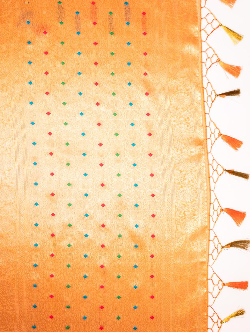 orange art silk banarasi saree - 21227499 - Standard Image - 2