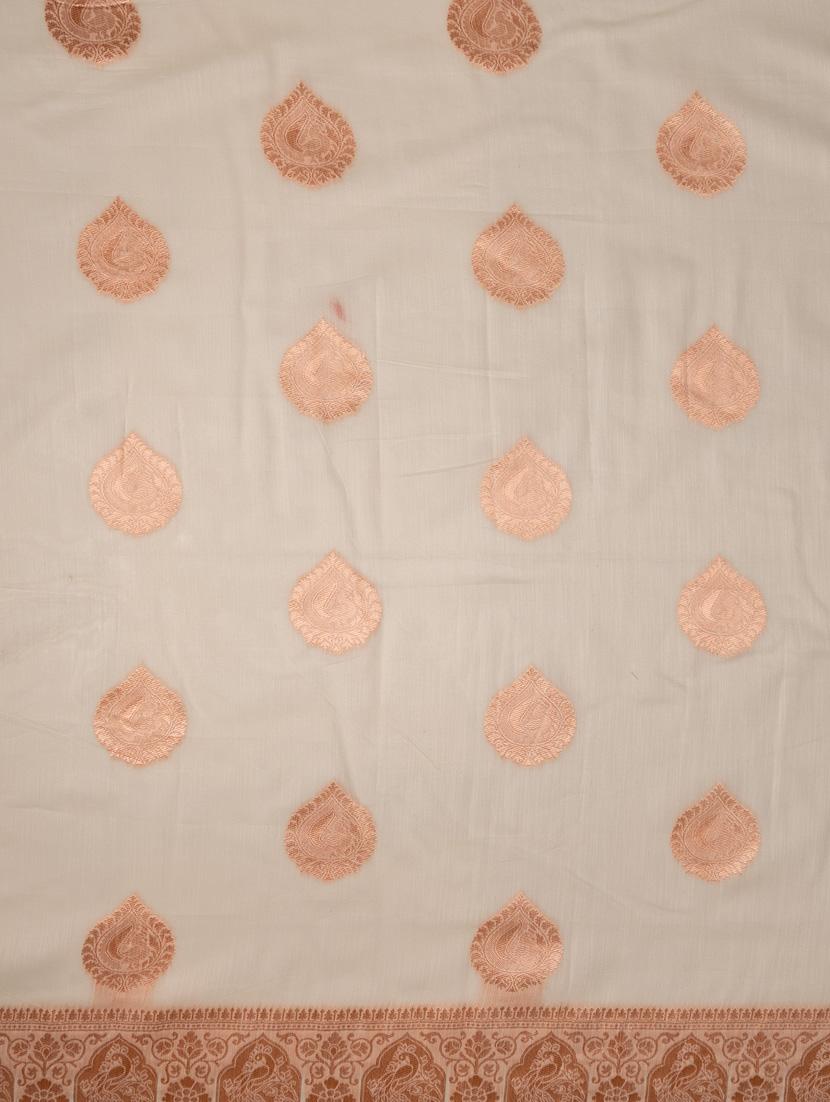 off white art silk banarasi saree - 21227508 - Standard Image - 2