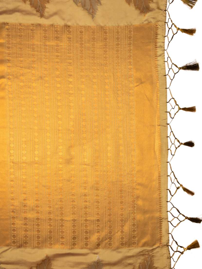 gold art silk kanjivaram saree with blouse - 21227529 -  Standard Image - 2