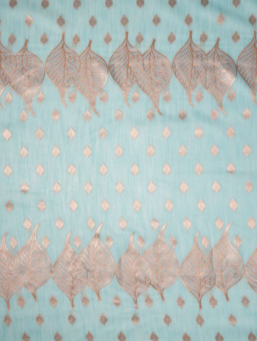 light blue art silk banarasi saree with blouse - 21227560 - Standard Image - 2