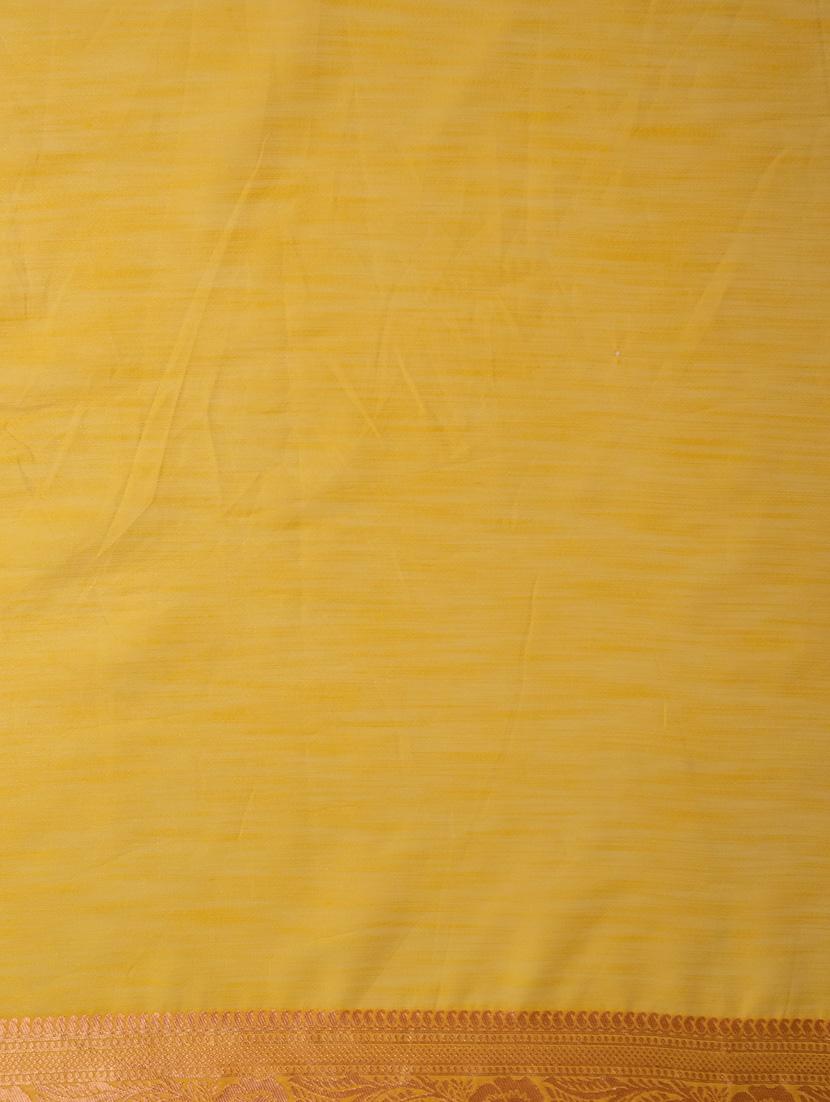 yellow banarasi saree with blouse - 21227578 - Standard Image - 2
