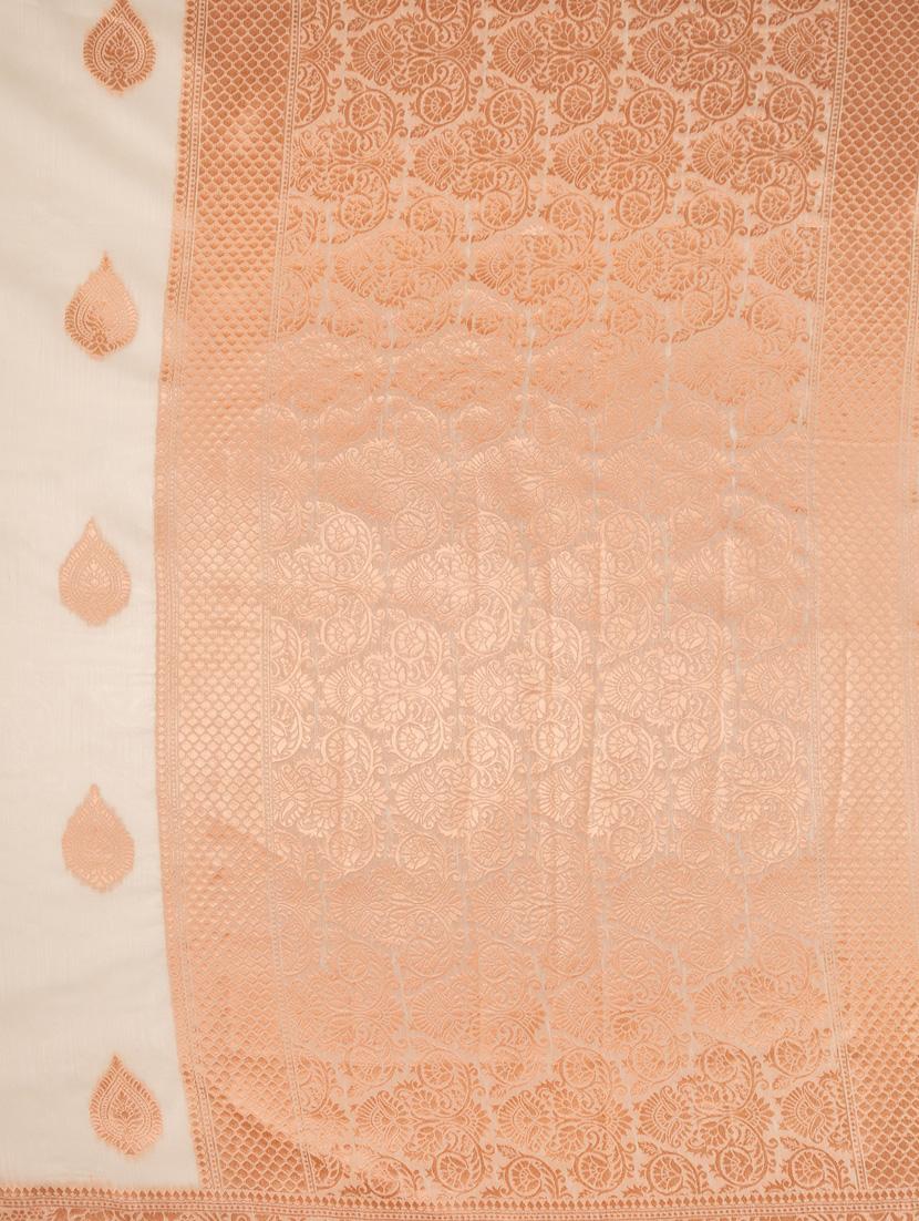 off white art silk banarasi saree - 21227584 - Standard Image - 2