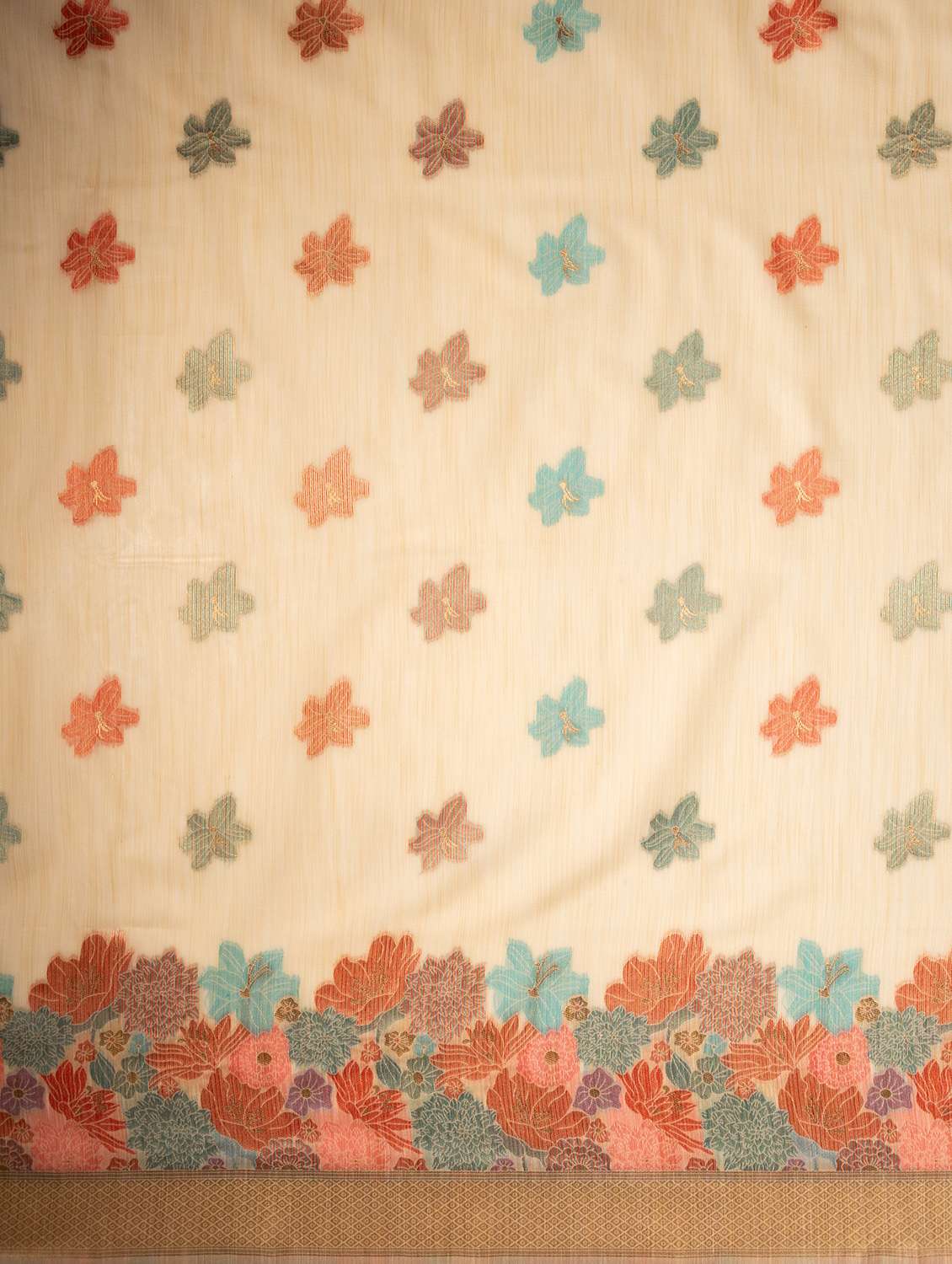 cream banarasi saree - 21227611 -  Standard Image - 2