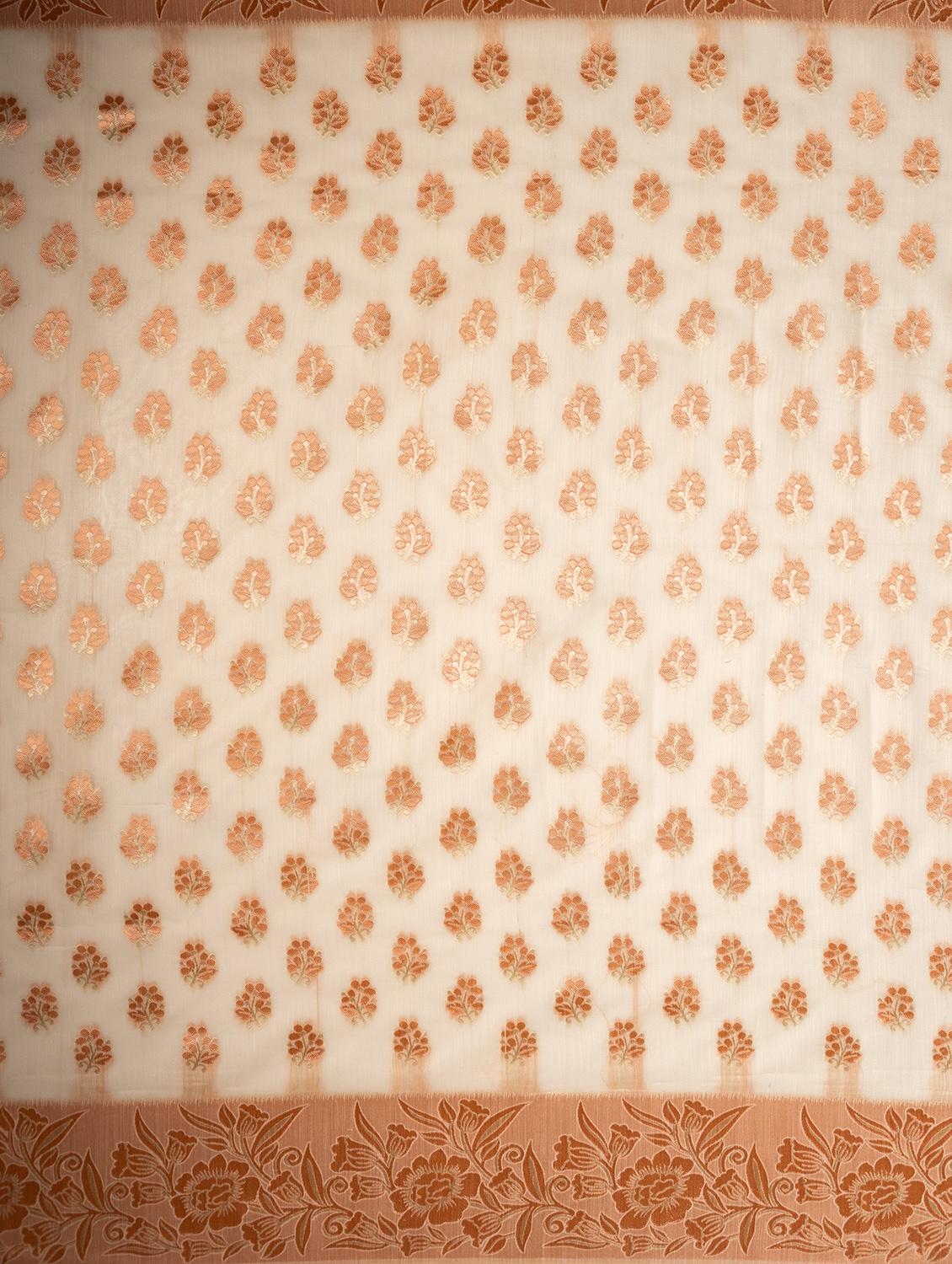 off white art silk banarasi saree - 21227653 - Standard Image - 2