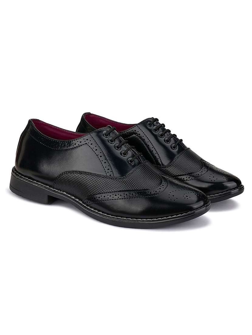 black lace-up derby shoes - 21228646 - Standard Image - 2