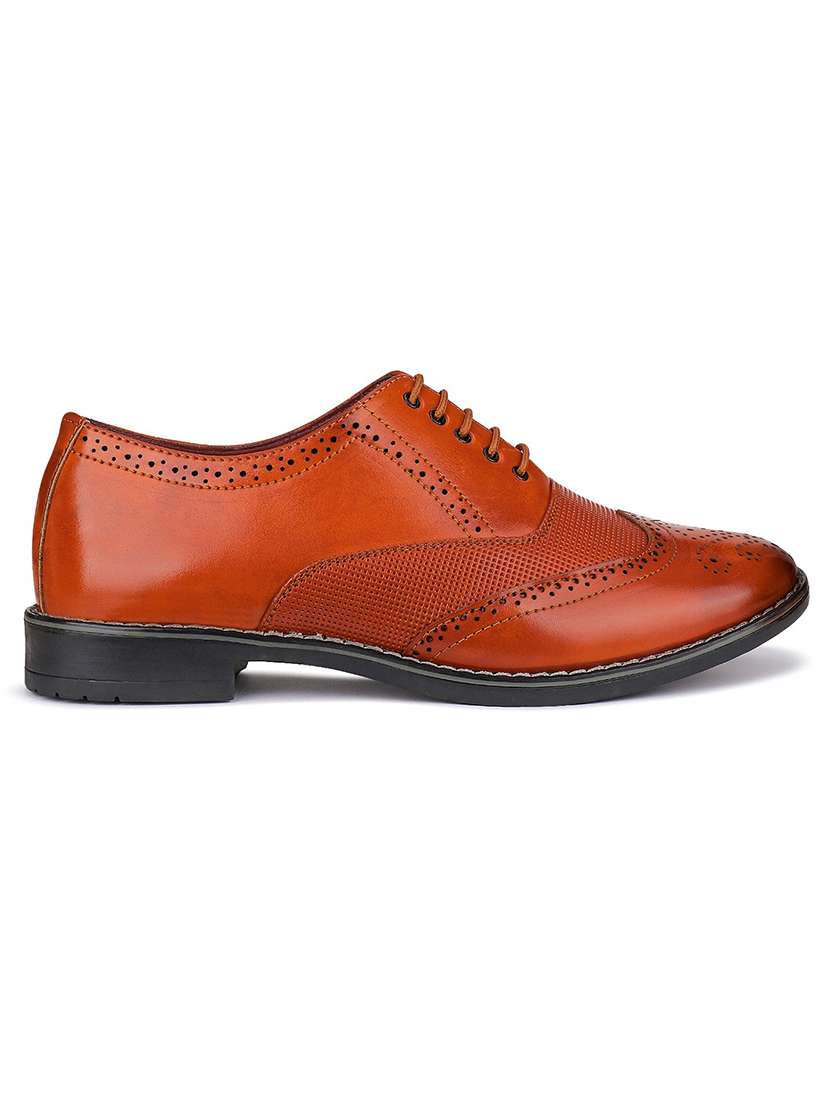 tan brown lace-up derby shoes - 21228647 - Standard Image - 2