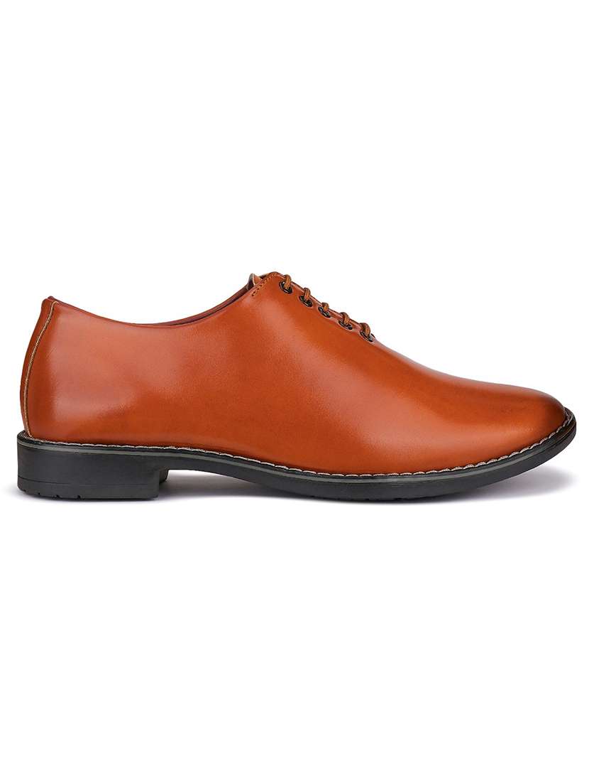 tan brown lace-up derby shoes - 21228650 - Standard Image - 2