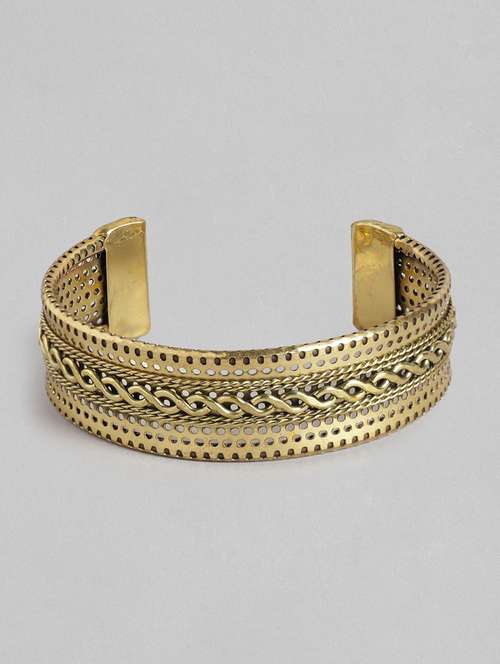 gold brass cuffs bracelet - 21228654 -  Standard Image - 0
