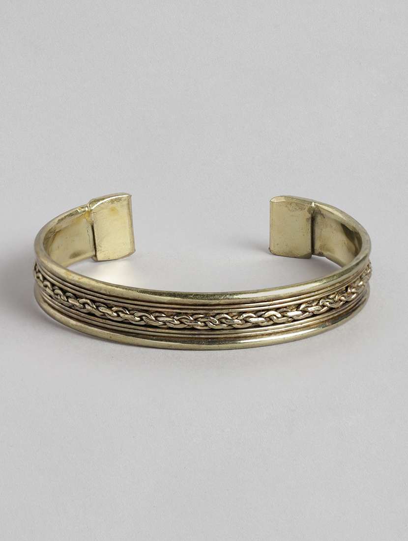 gold brass cuffs bracelet