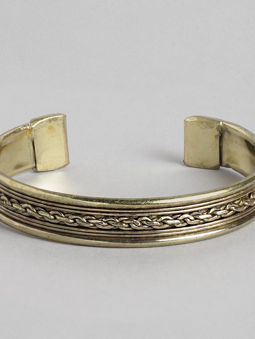 gold brass cuffs bracelet - 21228657 - Standard Image - 2
